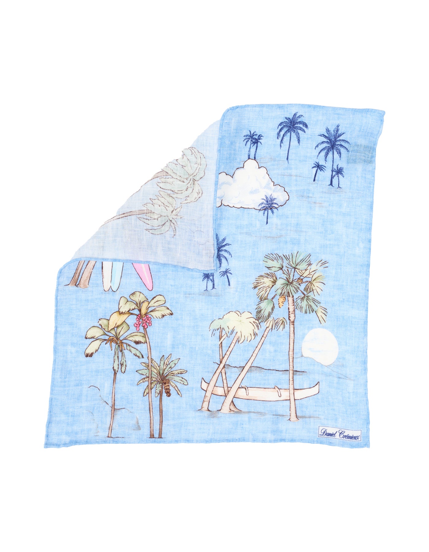 Luxury Linen Hand-Rolled Pocket Square