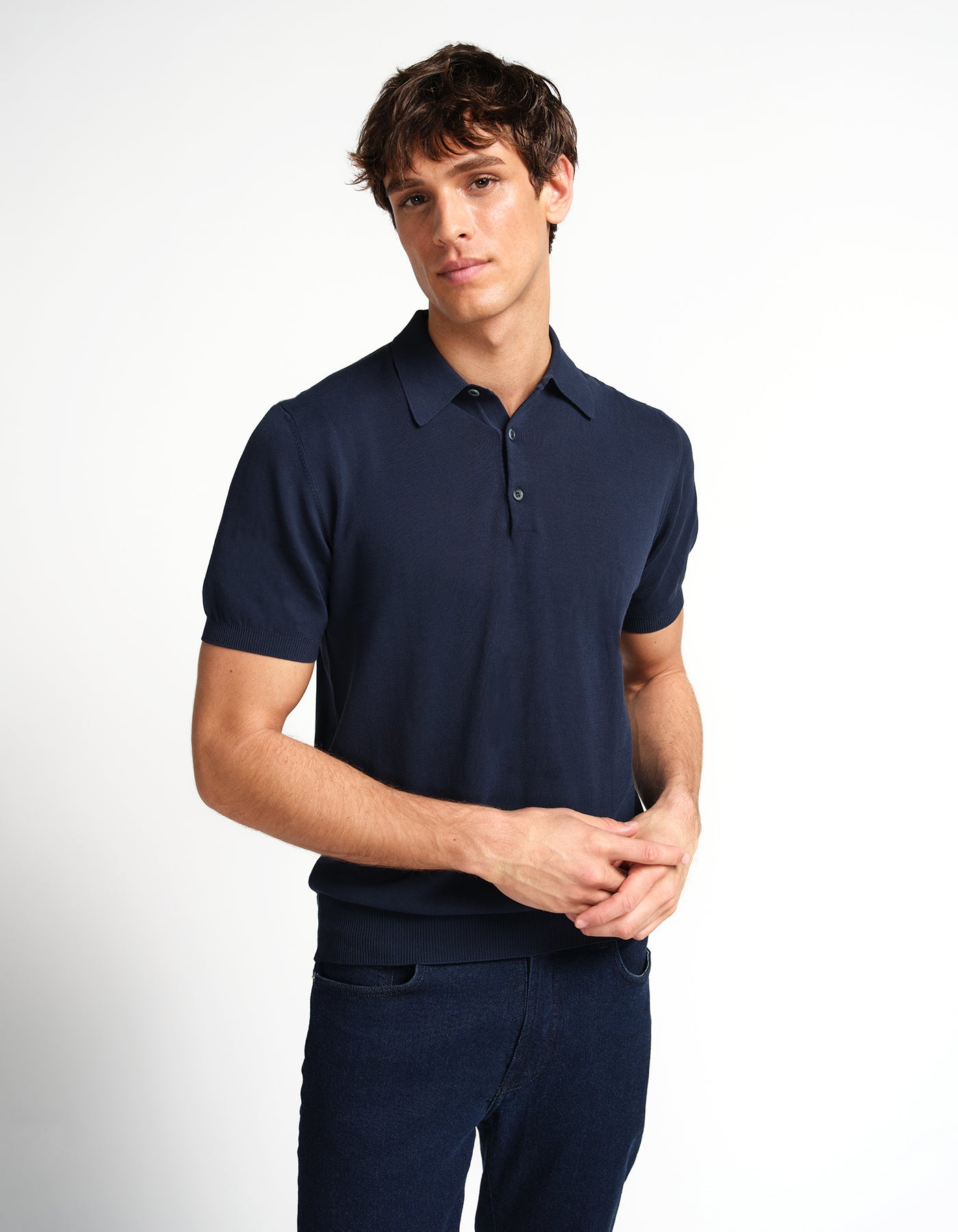 Cotton Crepe Polo