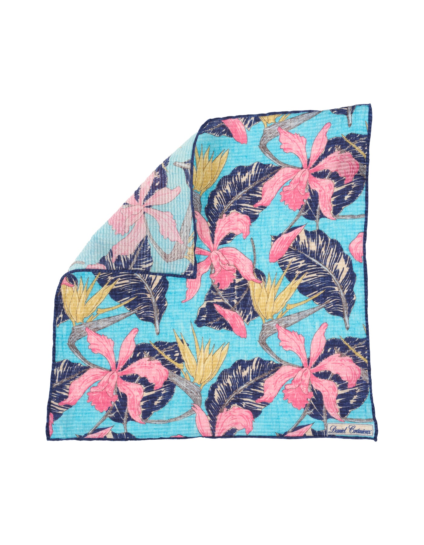 Luxury Seersucker Hand-Rolled Pocket Square