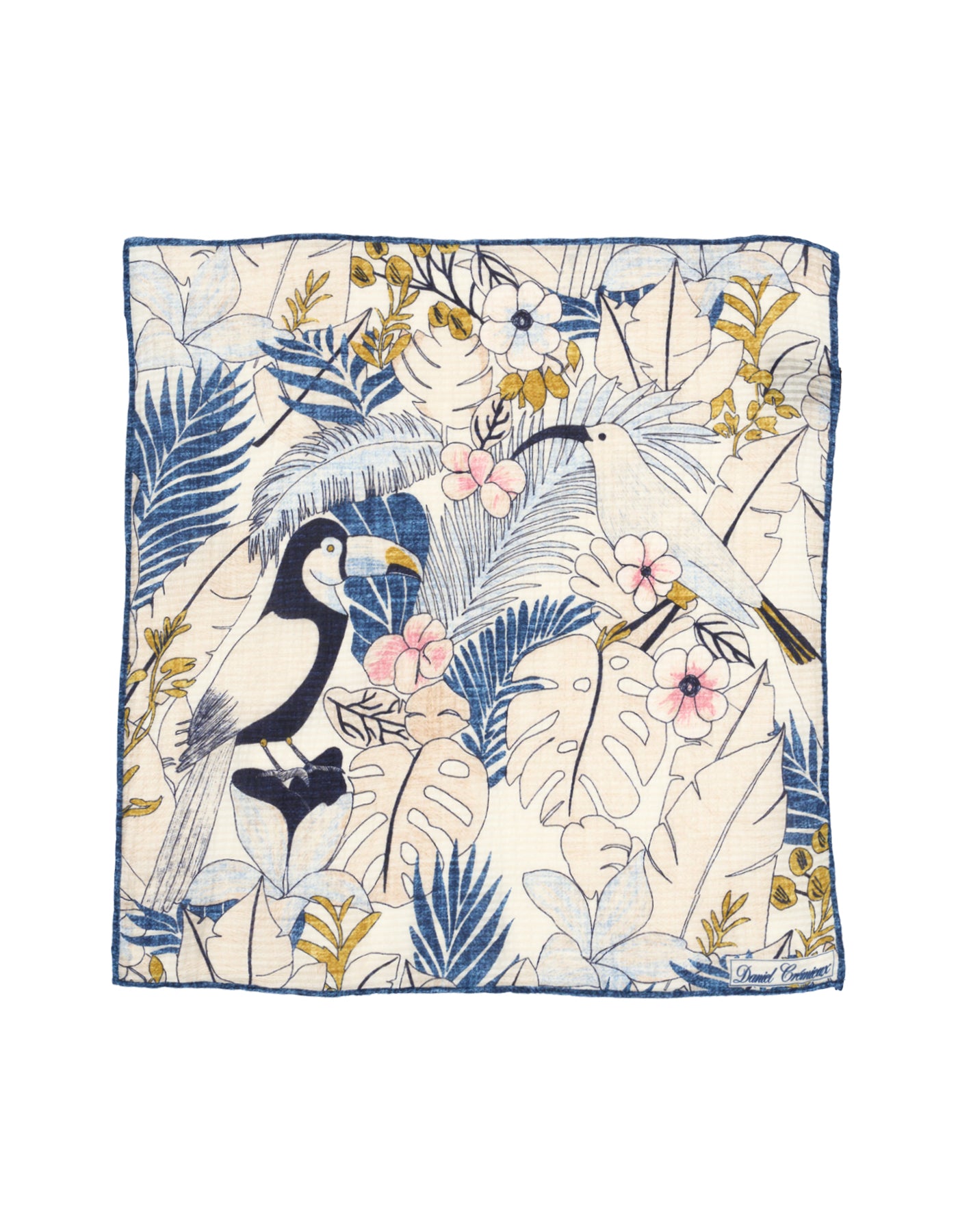 Luxury Seersucker Hand-Rolled Pocket Square