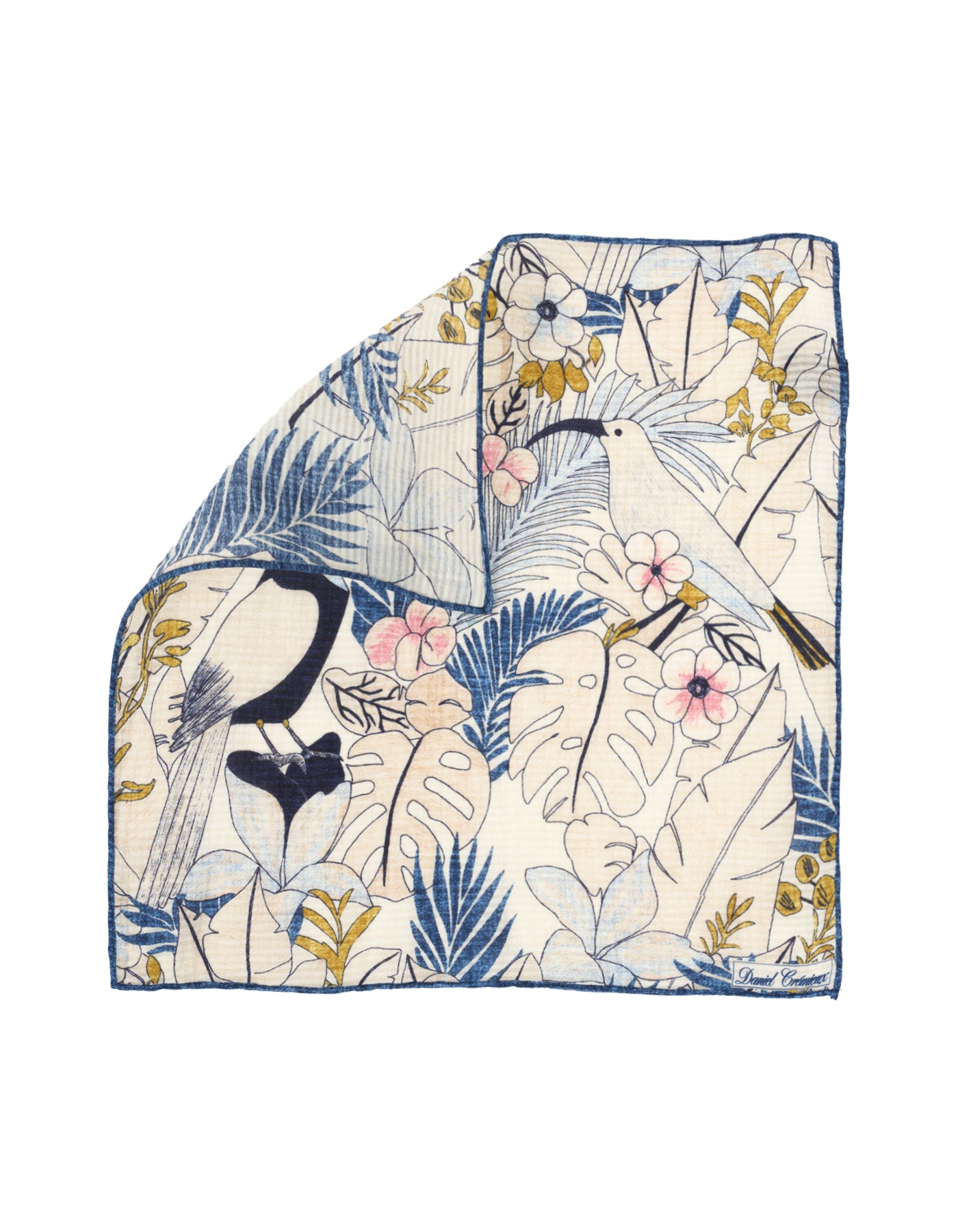 Luxury Seersucker Hand-Rolled Pocket Square