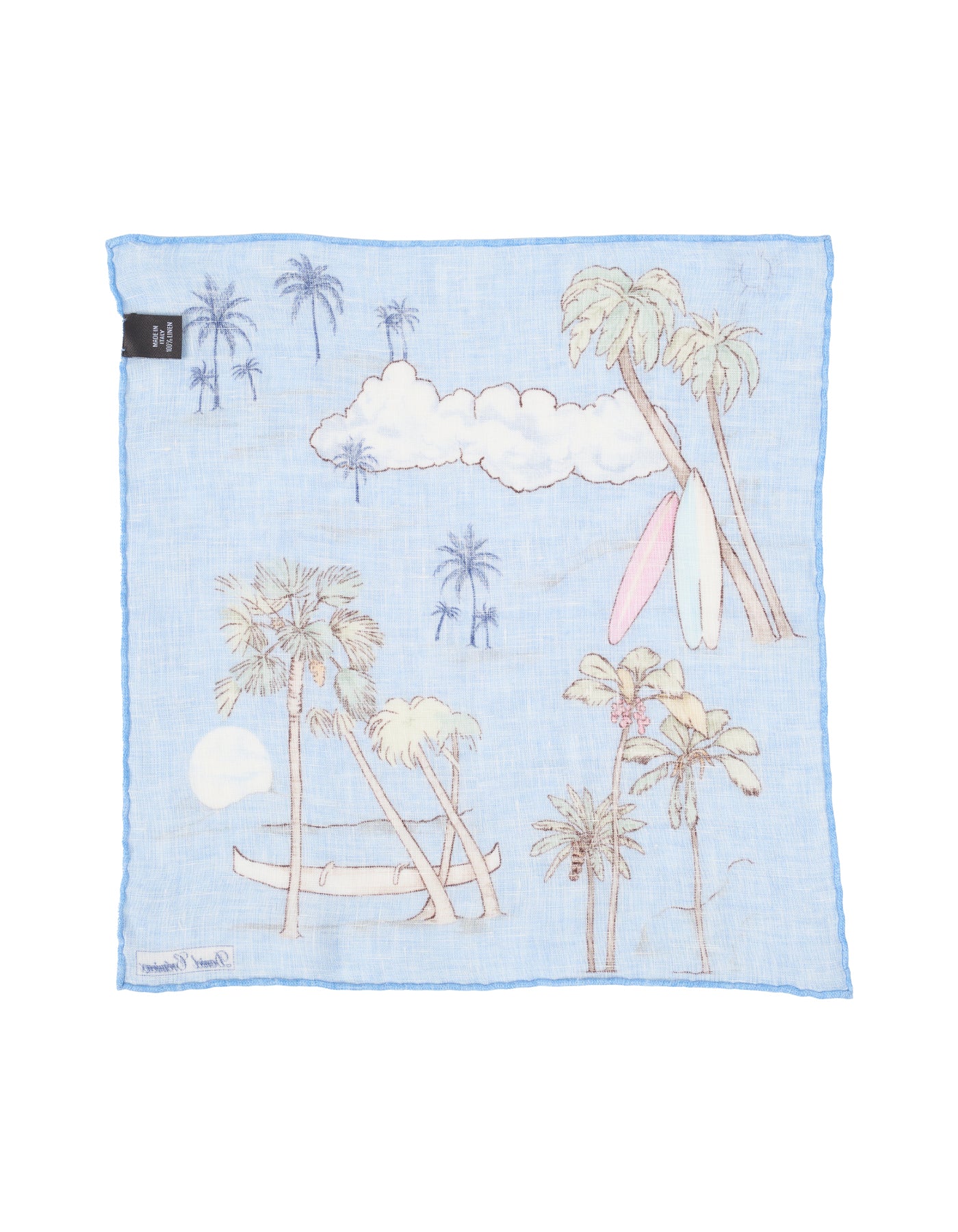 Luxury Linen Hand-Rolled Pocket Square