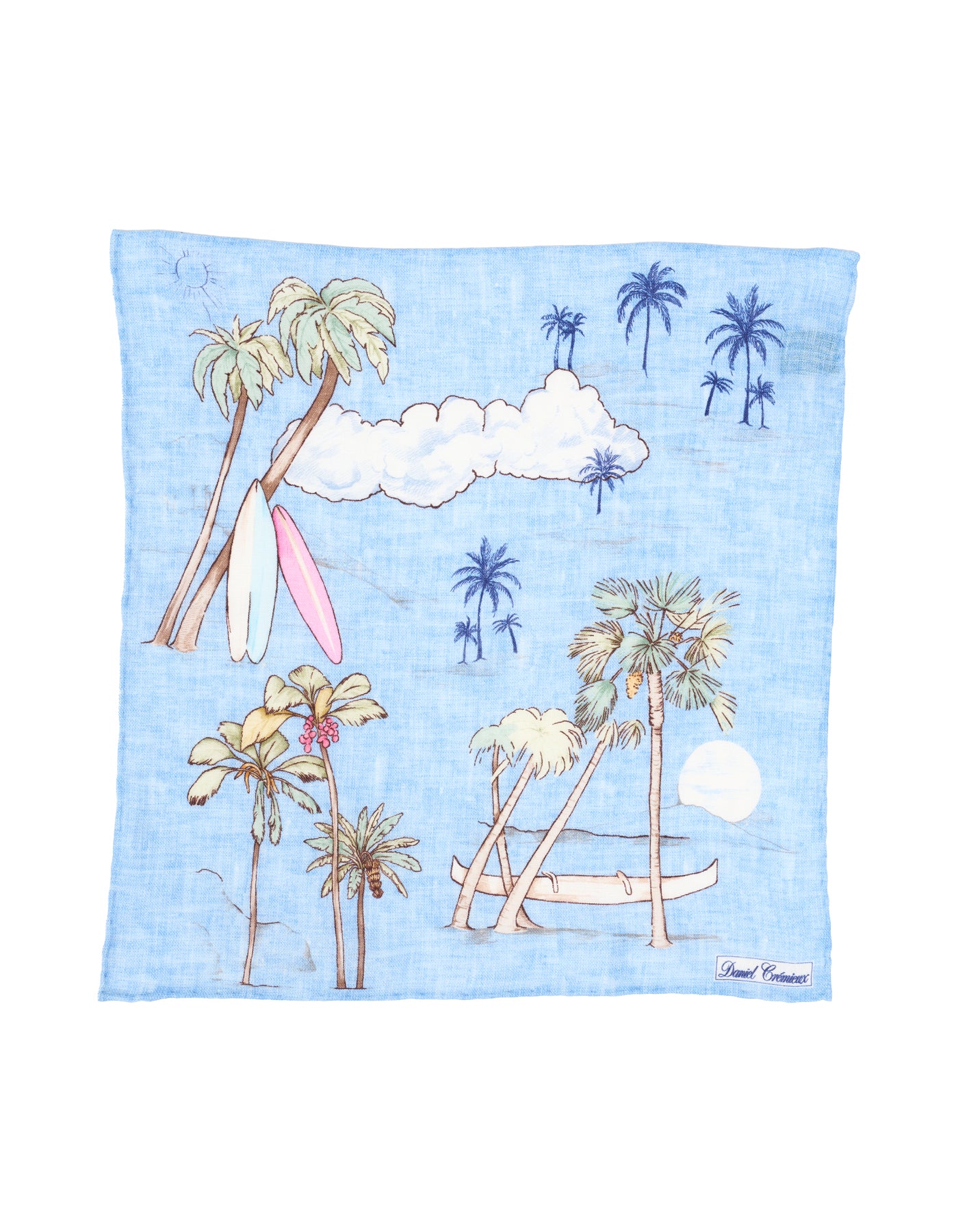 Luxury Linen Hand-Rolled Pocket Square