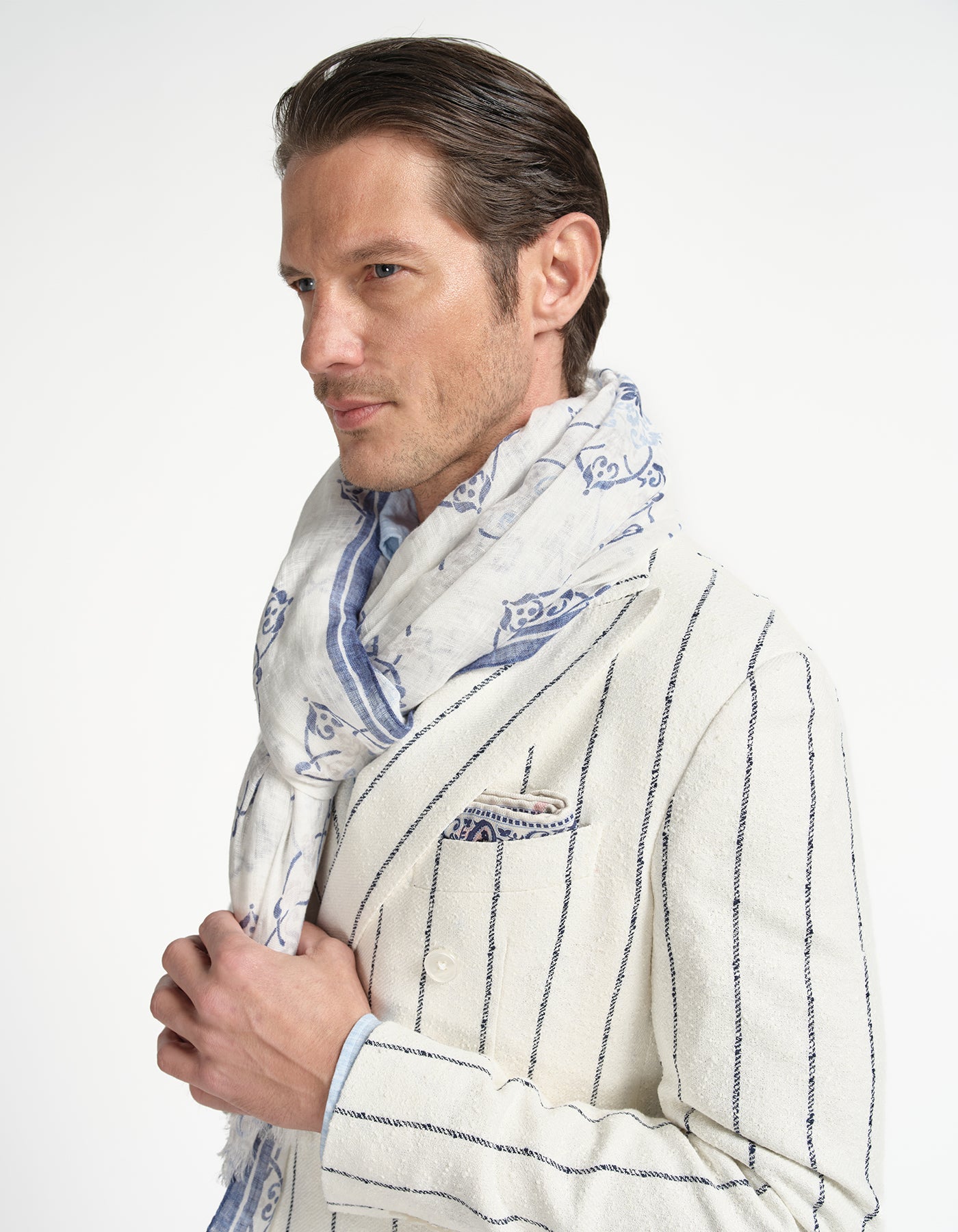 Medallion Linen Scarf