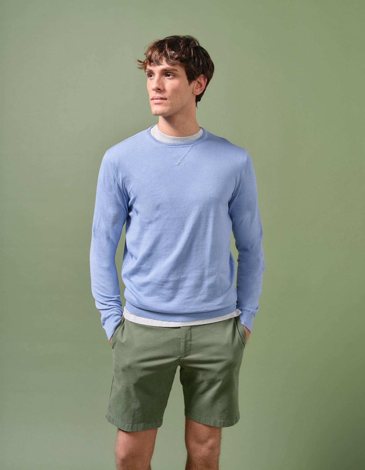 Classic Cotton Cashmere Crewneck