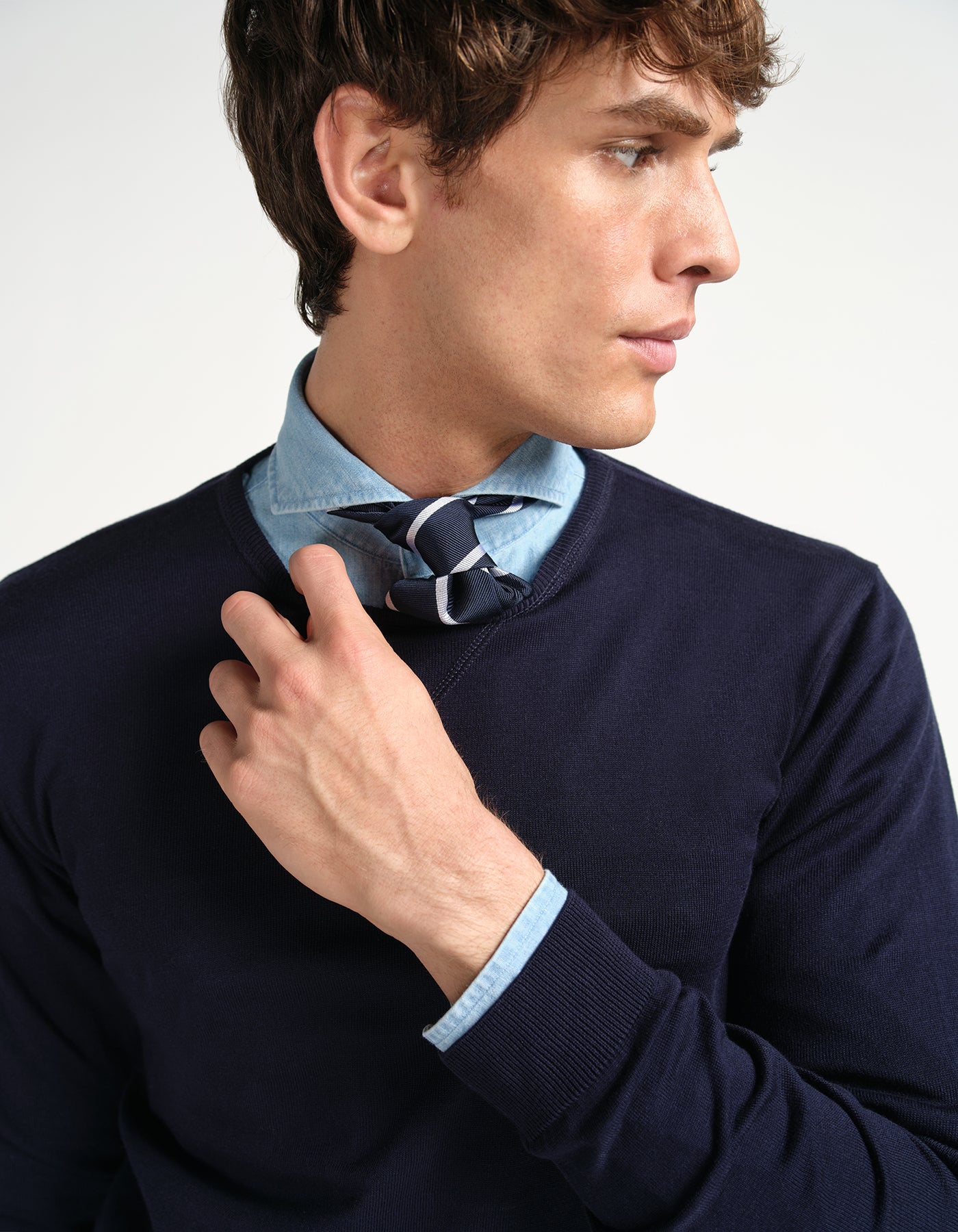 Classic Cotton Cashmere Crewneck