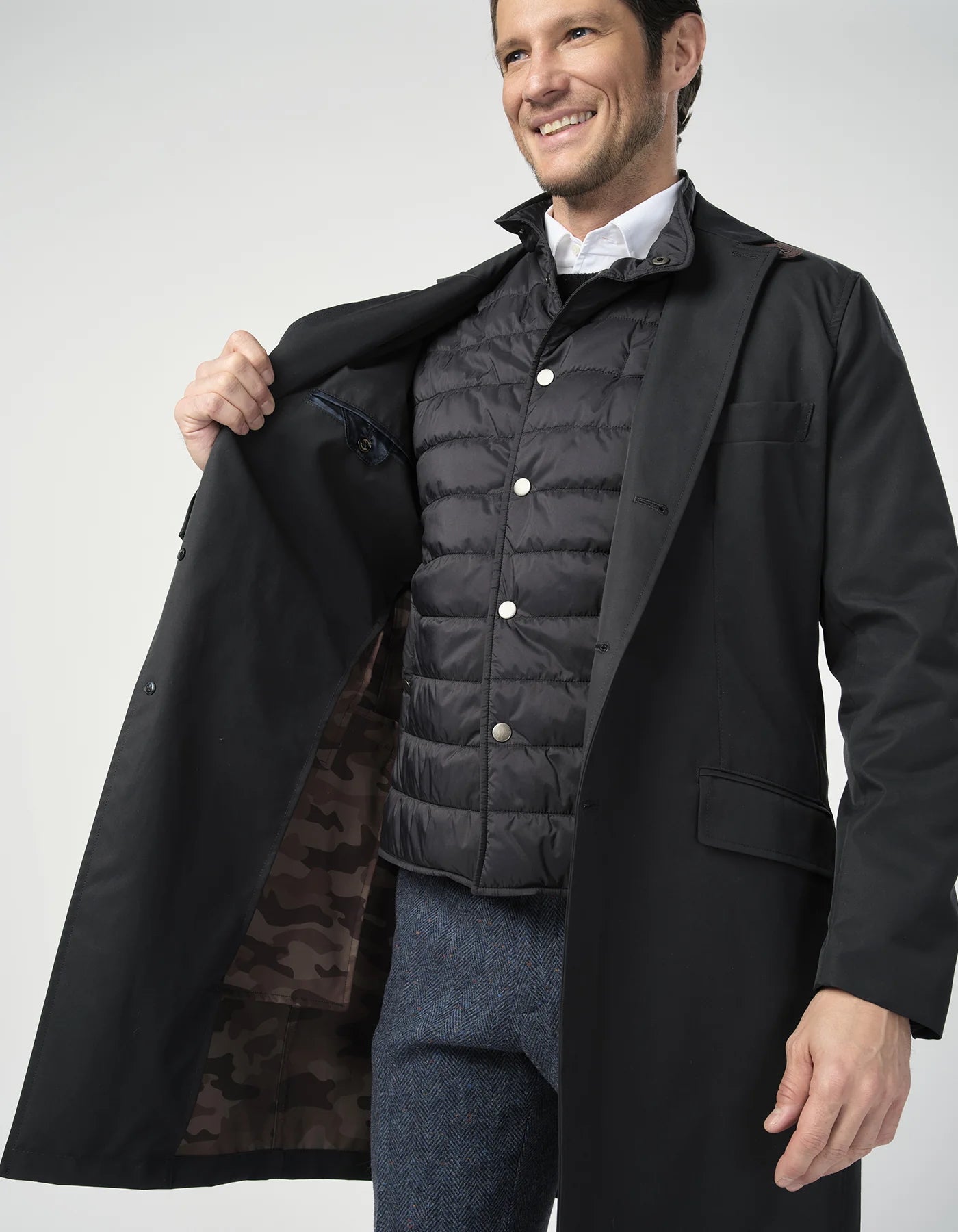 Camo Water Repellent Overcoat