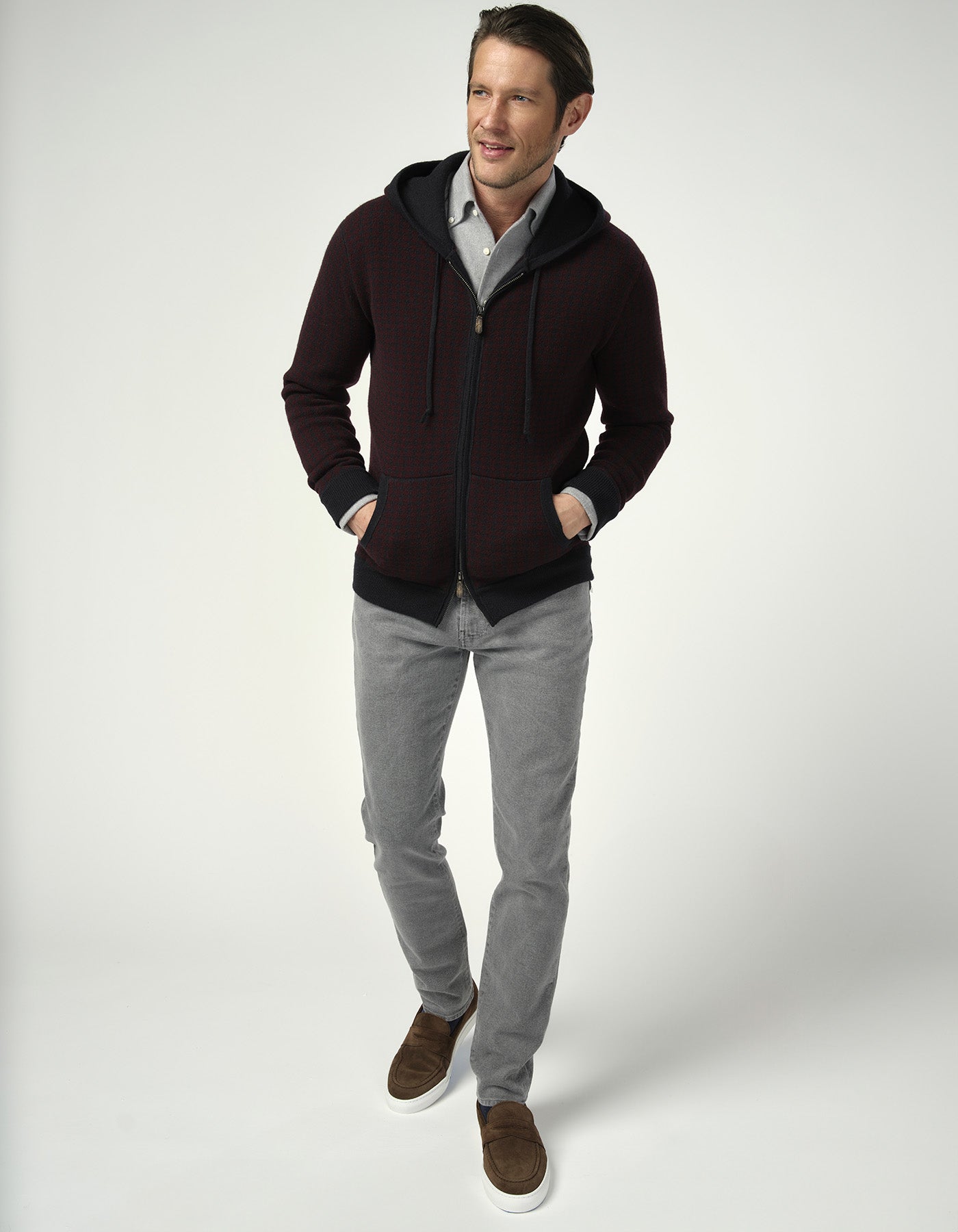 Cashmere Houndstooth Hoodie